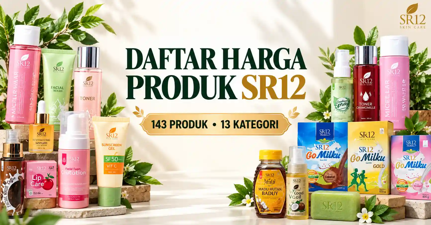 Daftar harga produk SR12 periode Agustus 2026: 143 produk dalam 13 kategori